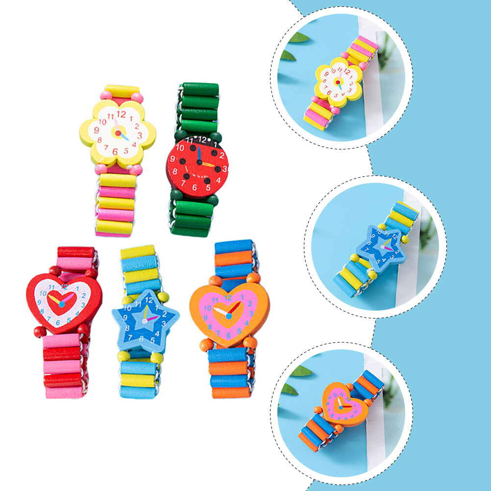 Education Kids Ru - 5 قطع الأطفال الملونة سوار الساعات