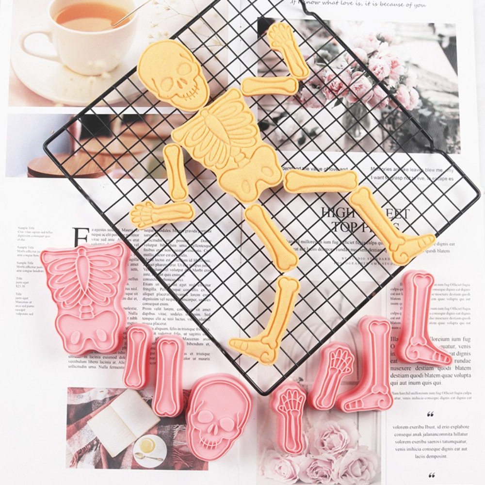 Human Body Puzzle - قالب بسكويت فوندان على شكل جمجمة