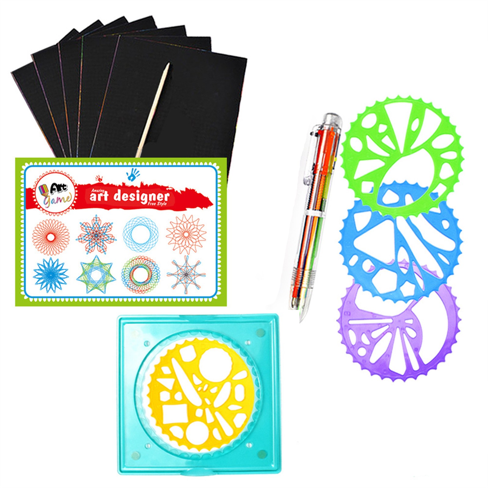 مجموعة سبيروغراف ملونة للأطفال - مراجعة Kids Education Gift وسعره