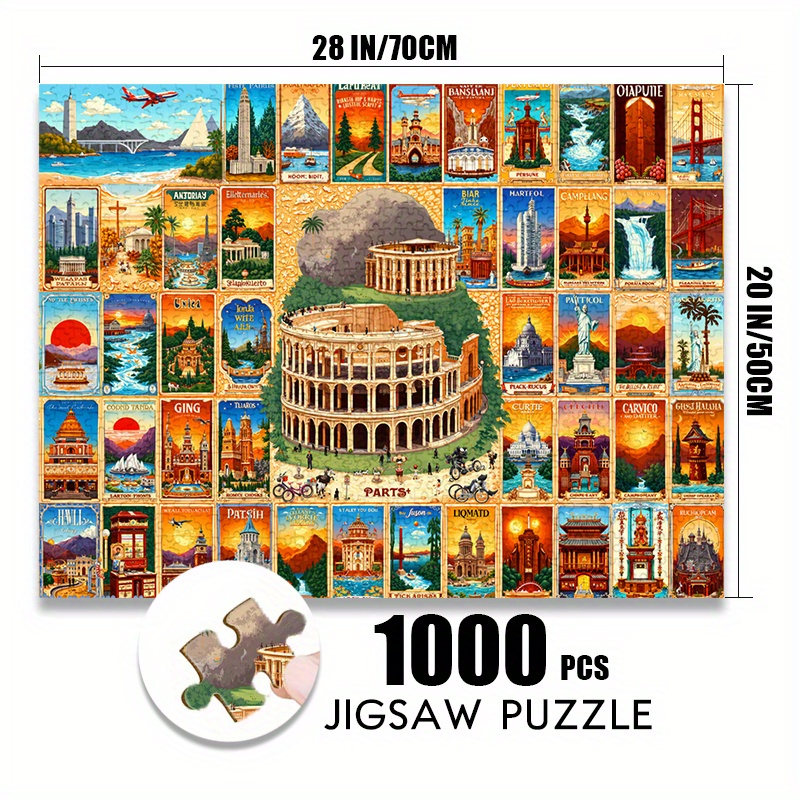 500/1000 قطعة ورقة بازل قطع مع - مراجعة Puzzle Map World وسعره