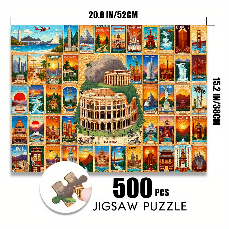 500/1000 قطعة ورقة بازل قطع مع - مراجعة Puzzle Map World وسعره