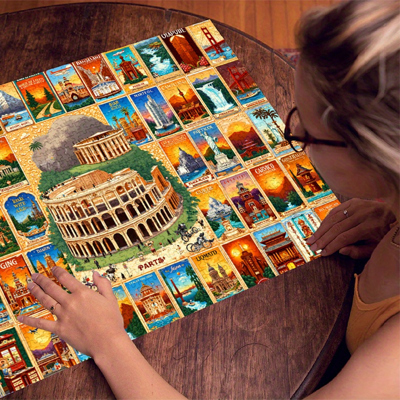 500/1000 قطعة ورقة بازل قطع مع - مراجعة Puzzle Map World وسعره