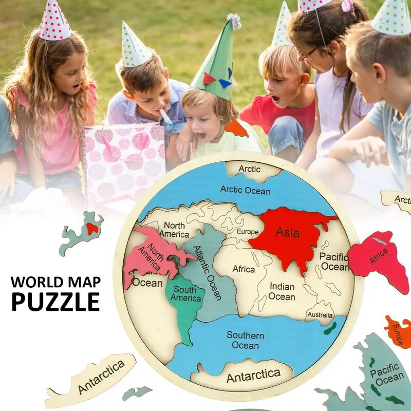 لعبة خشبية ملونة على شكل خريطة - مراجعة Puzzle Map World وسعره