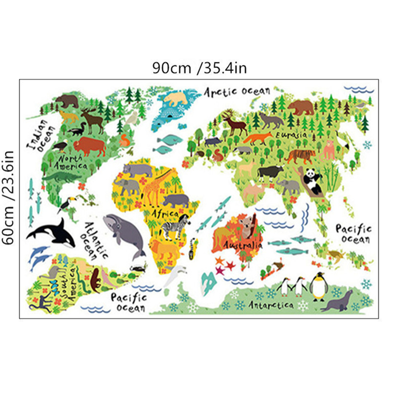 ملصقات جدارية من الفينيل على ش - مراجعة Puzzle Map World وسعره