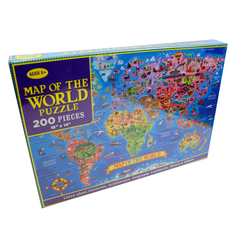 200 قطع خشبية الألغاز الجمعية  - مراجعة Puzzle Map World وسعره