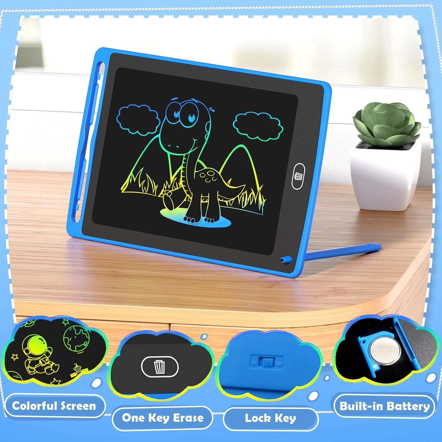 لوح كتابة LCD للأطفال، لوح رسم - مراجعة Kids Education Things وسعره